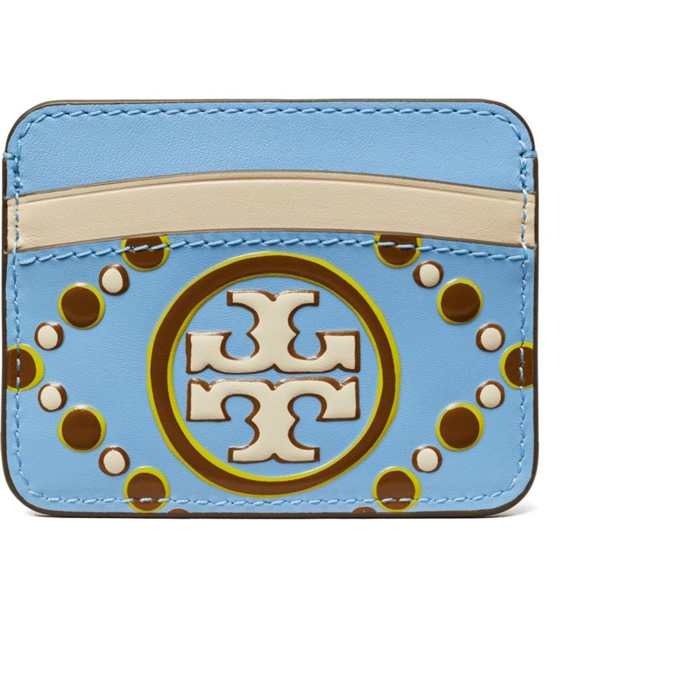 🔥🔥TORY BURCH T Monogram Embossed Leather Card Case